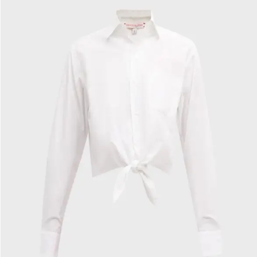 FRANCES VALENTINE Ellie Cropped Button-Front Shirt Size L - Picture 6 of 11